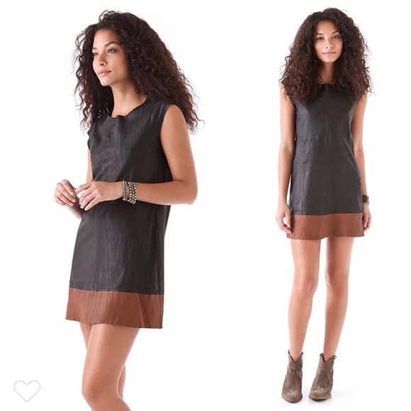 Joie Aloisa B Leather Dress - Picture 1 of 12